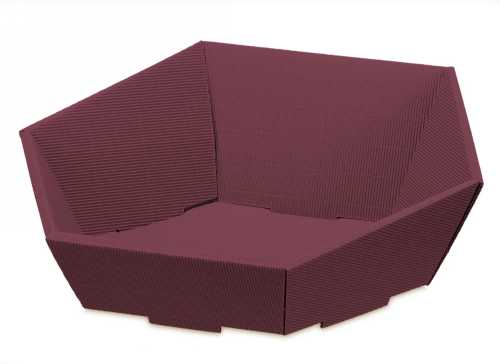 [1170156] Geschenkdoos Korf Modern Bordeaux Middel 38x34x7.5-13cm 25stuks