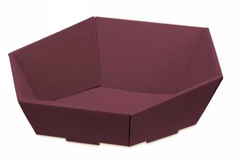 [1170160] Geschenkdoos Korf Modern Bordeaux Groot 46.5x41.5x9-15.5cm 25stuks