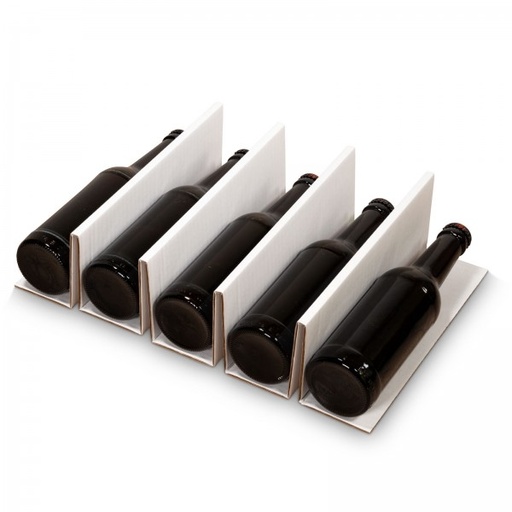 [1170424] Bierfles Wit Interieur Voor 5 Flesjes Bier 36x25x9cm 50stuks