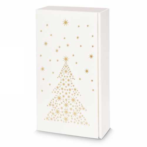 [1170536] Wijndoos Seta Bianco Sterren Boom 2 Fles 36x18x9cm 25stuks