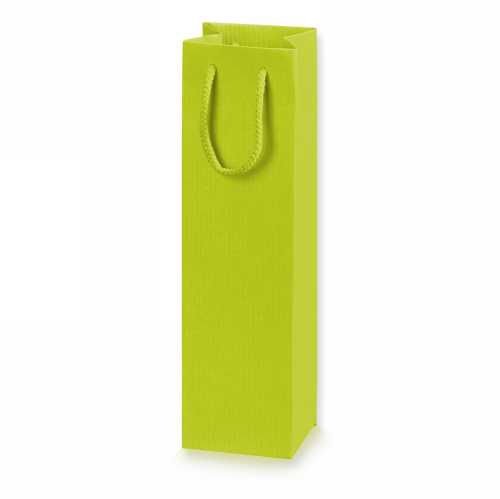 [1170594] Wijntasje Linnentextuur Lime Groen 1 Fles 10x8.5x36cm 20stuks