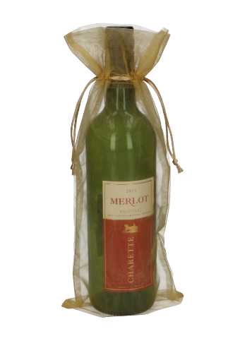 [K1170782] Wijnzak Organza Goud 14x35cm 10stuks