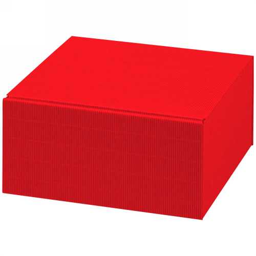 [1270712] Kadodoos Colour Rib Rood Vierkant 25x25x12cm 25stuks