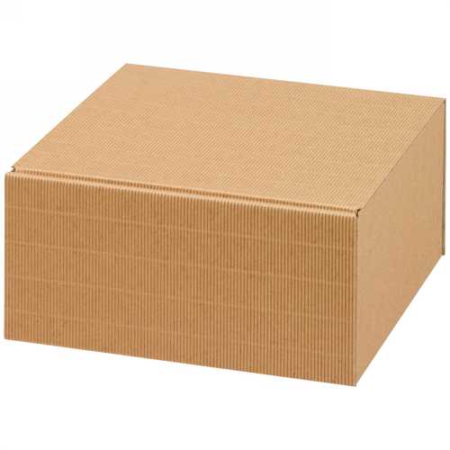 [1270714] Kadodoos Colour Rib Naturel Vierkant 25x25x12cm 25stuks