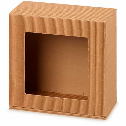 [1270718] Kadodoos Colour Rib Naturel Vierkant & Venster 20x20x10cm 25st