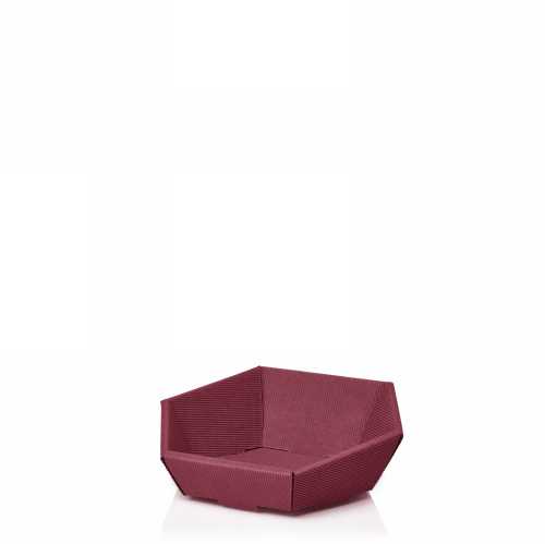 [1271166] Geschenkdoos Korf Modern Bordeaux Mini 24x23x4.8-8.5cm 25stuks