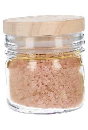 [K1590024] Glazen Potje Rond Model Douro Met Houtendop 6.5x7.2cm 12stuks