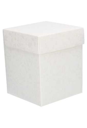 [K1271223] Kadodoos Bloemenregen Motief Met Klepdeksel 330gr 10x10x12cm 10stuks
