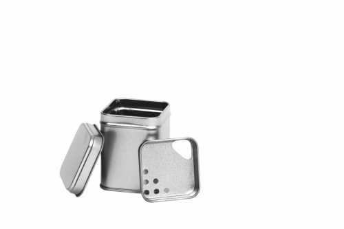 [1150384] Blikken Blanco Vierkant Kruidenblikje 5.3x5.3x7.2cm 24stuks