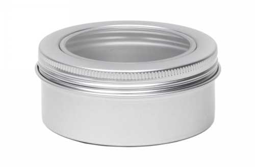 [1150391] Blikken Aluminium & Schroefdeksel Venster 150ml 8.3x3.7cm 48stuks