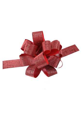 [K1420158] Trek Strikken Metallic Glanzend Textuur Rood 20mm lint r95mm 30stuks