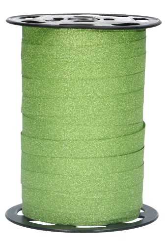 [K1010273] Krullint Glitter Groen 10mm x 100 meter