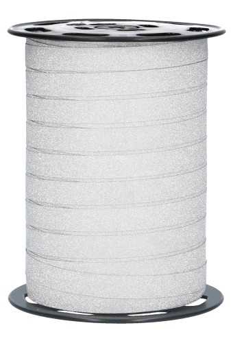 [K1010270] Krullint Glitter Zilver 10mm x 100 meter