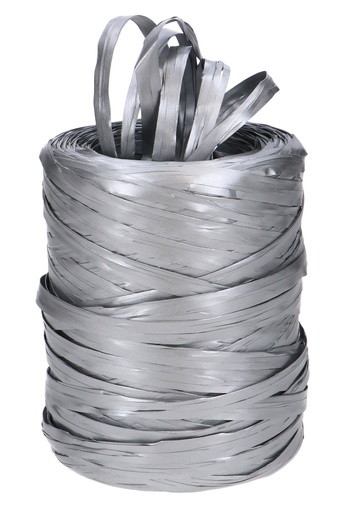 [K1430013] Raffia Linten Trend Metallic Zilver 5mm x 200 meter