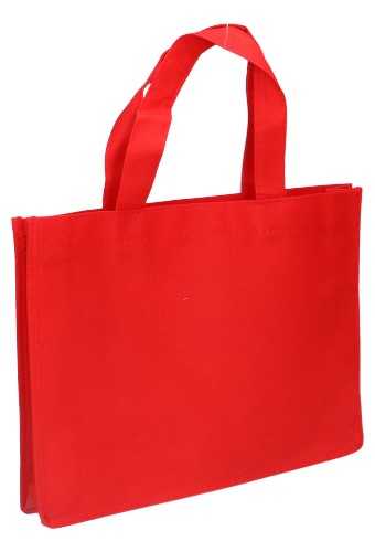 [1110592] AKTIE Draagtas Monza Nonwoven Bigshop Rood 35x8x25cm 100stuks