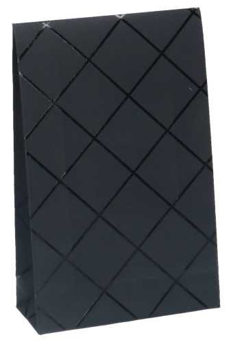 [K1070716] Luxe Kadozakjes Mila Ruit Mat Zwart & Plakstrip 10x4x15.7cm 40stuks