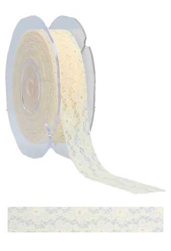 [K1390651] Luxe Kadolint Polyester Flower Creme 21mm x 10 meter