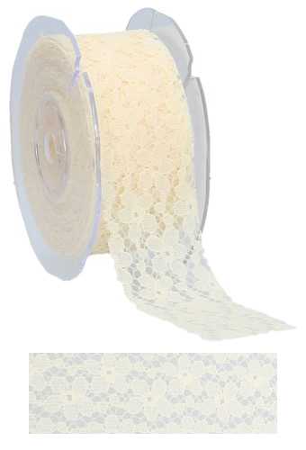 [K1390649] Luxe Kadolint Polyester Flower Creme 38mm x 10 meter