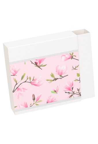 [K1020064] Kadobon + Kadodoosje Bene Pink Magnolia 12x12x3cm 10stuks