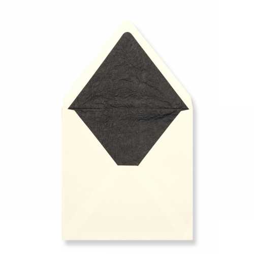 [1490283] Luxe Enveloppen Dinant Creme & Zwart 16x16cm 100stuks