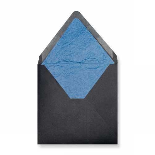 [1490286] Luxe Enveloppen Dinant Zwart & Blauw 16x16cm 100stuks