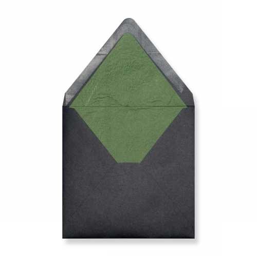 [1490290] Luxe Enveloppen Dinant Zwart & Groen 16x16cm 100stuks