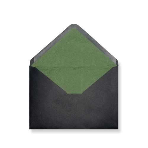 [1490342] Luxe Enveloppen Dinant Zwart & Groen 11.4x16.2cm 100stuks