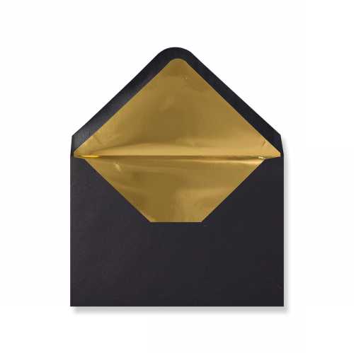 [1490404] Luxe Enveloppen Dinant Zwart & Goud 11.4x16.2cm 100stuks