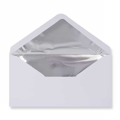 [1490419] Luxe Enveloppen Dinant Wit & Zilver 11x22cm 100stuks