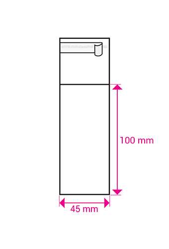 [1240087] Cellofaan Zakjes Transparant Met Plakstrip 100x45mm 500stuks