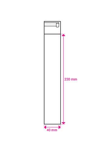 [1240110] Cellofaan Zakjes Transparant Met Plakstrip 220x40mm 500stuks