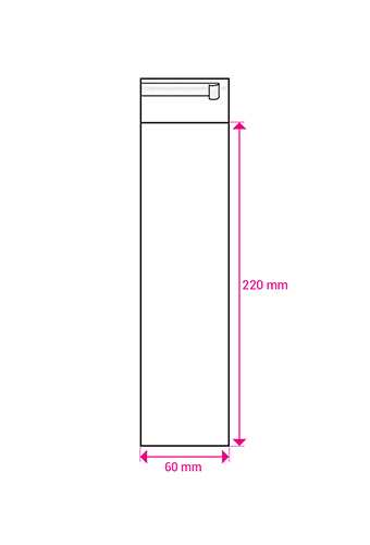 [1240111] Cellofaan Zakjes Transparant Met Plakstrip 220x60mm 100stuks