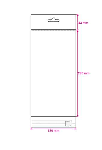 [1240146] Cellofaan Zakjes Transp. & Wit Euroslot & Plakstrip 230x120mm 250stuks