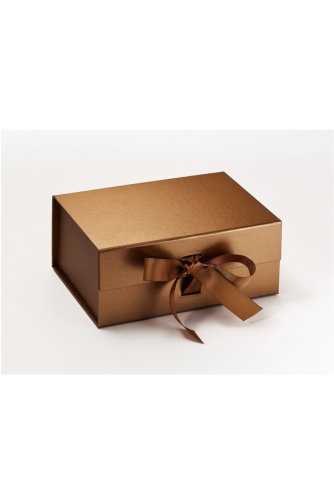 [K167086] Luxueuze Magneetdozen Diamond & Satijn Koper 22x16x9.5cm 12stuks