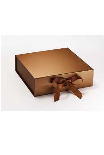 [K167062] Luxueuze Magneetdozen Diamond & Satijn Koper Mat 28.5x29x8.7cm 12stuks