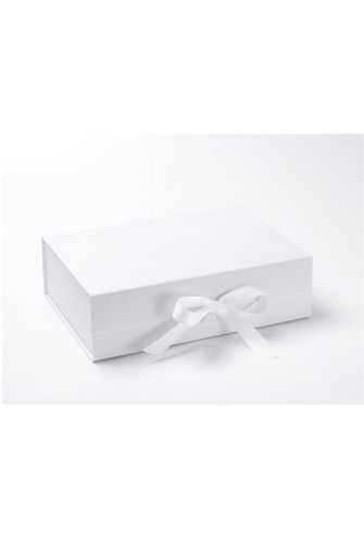 [K167089] Luxueuze Magneetdozen Diamond & Satijn Wit Mat 31.5x23.5x10.5cm 12st