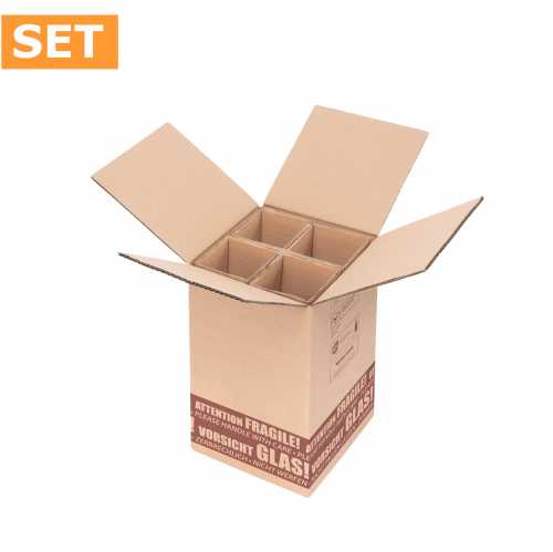 [1170865] Wijnverzenddoos 4 fles & Interieur 40x21x21cm 15stuks