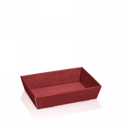 [1271435] Geschenkdoos Korf Relief Bordeaux 22x14x5.5cm 25stuks