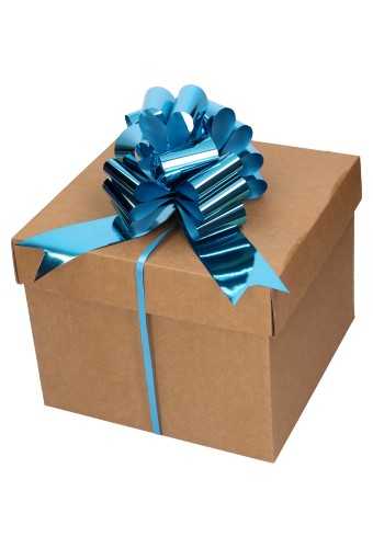 [K1420318] Strik Aqua Blauw Metallic Doorsnee 15cm lint 5cm 1stuks