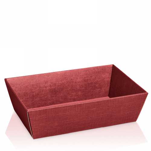 [1271447] Geschenkdoos Korf Relief Bordeaux 33x19x11cm 25stuks