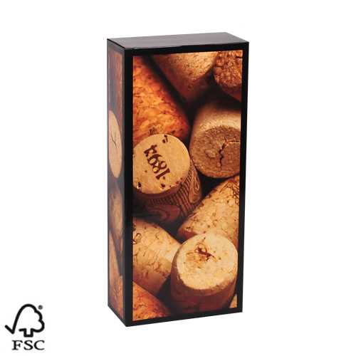 [1170910] Wijndoos 2 fles Kurk 16.4x8x36.5cm FSC® 50stuks