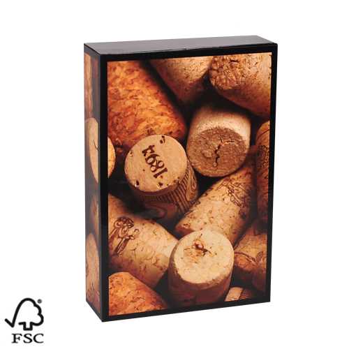 [1170911] Wijndoos 3 fles Kurk 24.9x8x36.5cm FSC® 50stuks