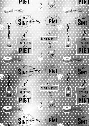 [1202041-50] Sintpapier Metaalpapier Van Sint En Piet 50cm x 125meter OP IS OP