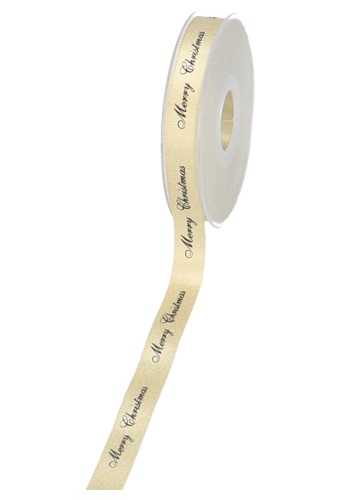 [K1390666] Kadolint Merry Christmas Zwart & Goud 15mm x 25 meter