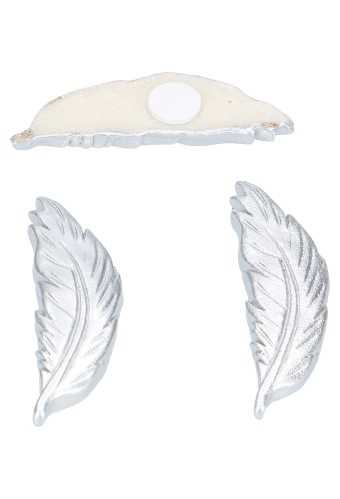 [K1340178] Sintdecoratie Pieten Veer Zilver Met Plakker 1.5cm x 5cm 48stuks