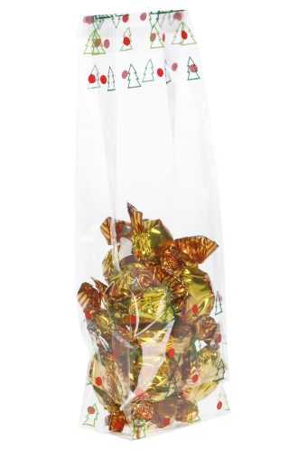 [K1230167] Cellofaan Zakjes Met Blokbodem Christmas Tree 7x4x22cm 100stuks