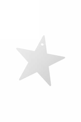 [K1340310] Houten Decoratie Ster Wit Hanger 5cm 24stuks
