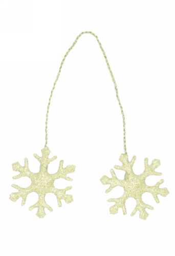 [K1340491] Decoratie Sneeuwvlok & IJzerdraad Goud D3.5 x 15cm 24stuks