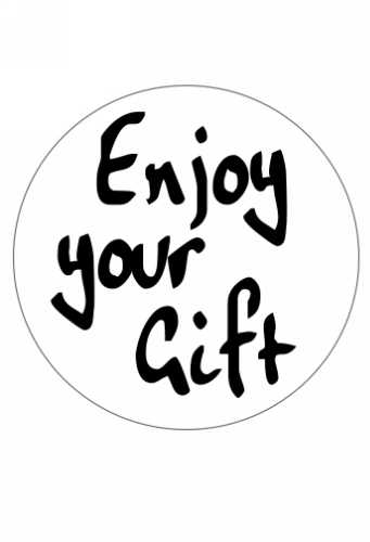 [K1210114] Etiketten Everyday Enjoy Your Gift 4cm 500stuks