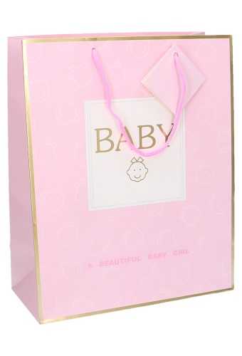 [K1110616] Kadotasjes Kind Medium Beautiful Baby Girl 18x10x23cm 10stuks